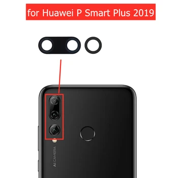 2 шт./компл. для Huawei P Smart Plus 2019 Задняя Стеклянная линза камеры Задняя Стеклянная крышка объектива камеры с клеем Замена Запасных частей для ремонта