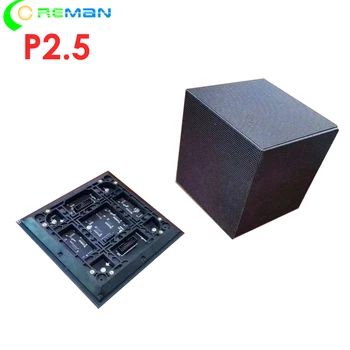 Внутренний 45-градусный светодиодный модуль p2.5 160x160 мм 64x64 rgb, светодиодная матрица для углового светодиодного экрана, кубический светодиодный дисплей