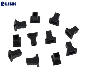 пылезащитные колпачки для оптоволоконного адаптера SC черного цвета Simplex duplex SM MM UPC APC пластикового типа заводская поставка ELINK