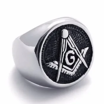 Специальная разработка, Тисненое эмалью масонское кольцо с тиснением, кольцо из нержавеющей стали черного цвета, предназначенное для джентльменов