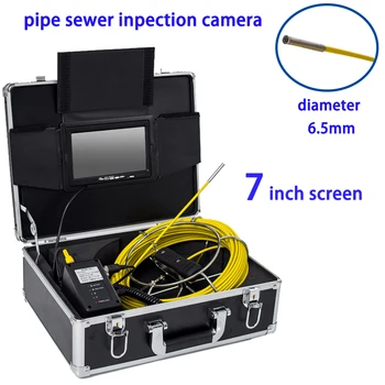 Видеорегистратор-рекордер 6,5 мм, промышленная камера, эндоскоп, Дренажная труба, Система видеонаблюдения, кабель длиной 20-50 м, 7-дюймовый монитор, 6 шт. светодиодов