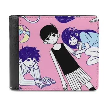 Эстетичный кожаный кошелек Omori, держатель для кредитных карт, роскошный кошелек для мужчин и женщин, аниме-игра Omocat Rpg, подростковая видеоигра
