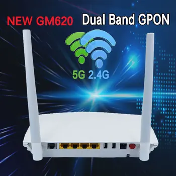 Новый оригинальный Gpon onu ont GM620 двухдиапазонный 1ge + 3FE WLAN + 2,4 g и 5g WIFI EPON ONT Английская версия оптического сетевого терминала F673av9