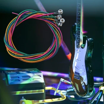4-Струнная басовая струна Электрическая басовая струна красочная головка набор электрических басовых струн 24BD