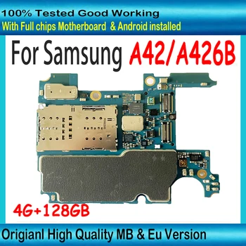 128 ГБ + 4g RAM Оригинальная Разблокированная Материнская Плата Samsung Galaxy A42 A426B SM-A426B Высокого Качества с системой Android