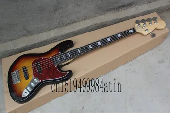 Высококачественная 5-струнная американская стандартная джазовая бас-гитара Sunburst body guitar