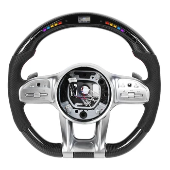 Рулевое колесо для AMG Performance Carbon Fiber LED Цифровое Рулевое колесо Подходит для MercedesBenz a b c e s g GLc GLE Class C63