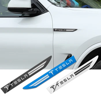 Автомобильный стайлинг 2шт Боковое крыло Значок Эмблема Fender Sport для аксессуаров Tesla Modle 3/Y/S/X