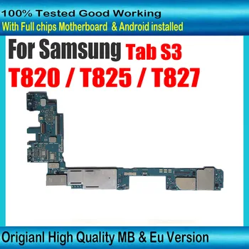 Оригинальная Разблокированная Материнская Плата Samsung Galaxy Tab S3 T820 T825 T827 Версии EU 32 гб Материнская Плата С Полным Набором Чипов Android Системы