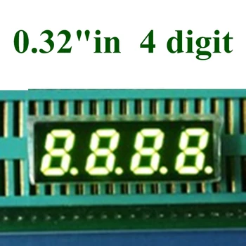 20ШТ зеленая светодиодная цифровая трубка 0,32 дюйма, цифровая трубка 0,32 дюйма, 7-сегментный светодиодный дисплей с 4 цифрами общего катода