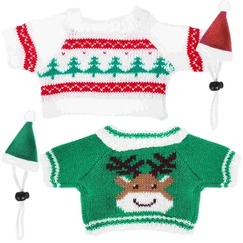 Вещи для морской свинки, рождественский наряд для маленького питомца, зимний мини-свитер, костюм кролика, Рождественская новогодняя одежда для домашних животных, наряды для котенка