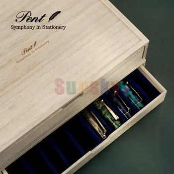 Складывающийся деревянный ящик для хранения перьевых ручек, вмещает 10 ручек, прочный и стильный, канцелярские принадлежности