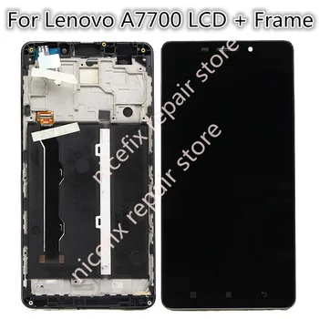ЖК-дисплей + сенсорная панель, аксессуары для дигитайзера с рамкой для смартфона Lenovo A7700, бесплатная доставка + номер отслеживания