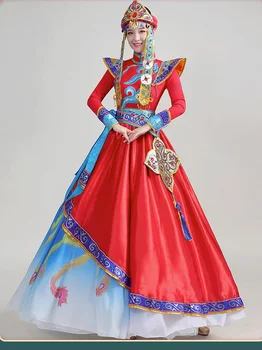 Набор для женского дебютного выступления в монгольском танцевальном костюме, набор для выступления этнических меньшинств