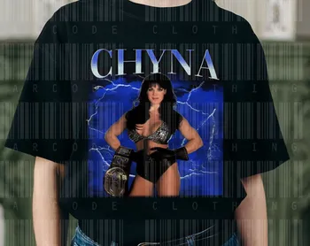 Футболка Chyna Vintage унисекс 90-х для реслинга Девятое чудо света World Wrestling 100% хлопок