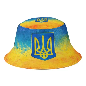 Летняя шляпа-ведро с Украинским трезубцем и флагом для унисекс, крутые украинские рыбацкие шапки, рыболовная шапка-Буни