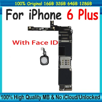 Бесплатная доставка Для iPhone 6 Plus Материнская Плата 6Plus С/БЕЗ Touch ID Оригинальная Разблокированная Логическая Плата Для iPhone 6 Plus