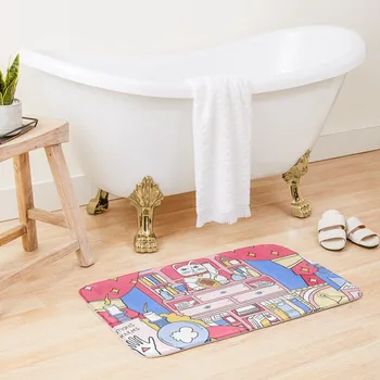 Коврик для ванной MANEKI MAGIC, устойчивый к скольжению, аксессуары для ванной комнаты, коврик для прихожей