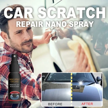 Нано-спрей для ремонта царапин на автомобиле, полировка керамического покрытия, чистящее средство для удаления пятен, инструмент для мытья автоаксессуаров, Отверждение блеска