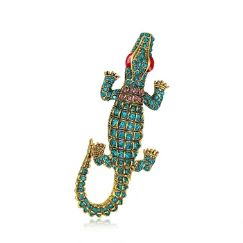Женская винтажная брошь из крокодиловой кожи TikTok Hot