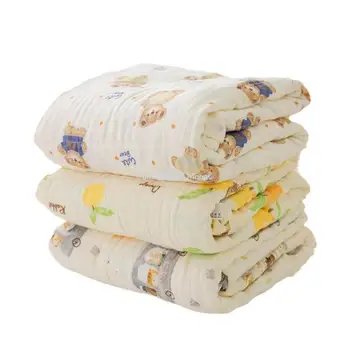 Полотенце для новорожденных, одеяло, детское полотенце, мультяшное хлопчатобумажное детское полотенце 110x105 см для малышей, впитывающий материал для младенцев, прямая поставка