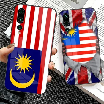 Чехол для телефона с флагом Малайзии для Huawei P50 P40 P30 P20 Pro Mate 40 30 20 Pro Nova 9 8 7, стеклянная крышка для телефона из ПК