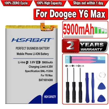 Аккумулятор HSABAT BAT16514300 емкостью 5900 мАч для Doogee Y6Max Y6 Max
