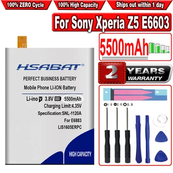 Аккумулятор HSABAT 5500mah LIS1605ERPC для Мобильных Телефонов SONY Xperia Z5 Premium Z5P Dual E6883 E6853