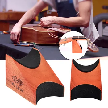 Универсальная подставка для грифа гитары на деревянной основе, противоскользящая подставка для струнных инструментов для электроакустической басовой мандолины