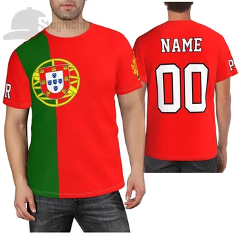 Флаг страны Португалия, футболка с 3D пользовательским именем и номером, Мужские Женские футболки Harajuku для взрослых, Топы, одежда, футболка с коротким рукавом