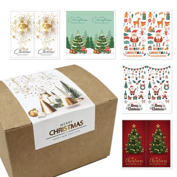 10-50 шт. стикеров с Рождеством Христовым, самоклеящиеся подарочные уплотнительные наклейки для деловой упаковки, декоративные наклейки с этикетками