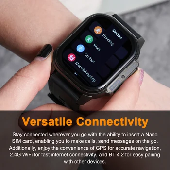 DM62 4G Смарт-Часы-Телефон WiFi GPS Bluetooth Smartwatch Вызов Сна Монитор Сердечного Ритма 2,13 дюймов AMOLED Сенсорный Экран Для Мужчин Женщин