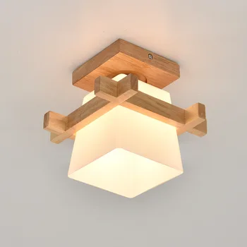 Современный светодиодный потолочный светильник из дерева, стекла, скандинавского минимализма, светильник для гостиной, спальни, ресторана, столовой, ламп для украшения помещений