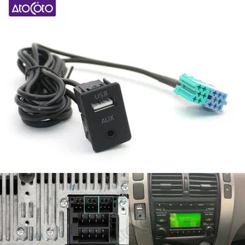 Панель переключателя USB-порта скрытого монтажа на приборной панели автомобиля для Kia Soul Радио CD Интерфейс AUX Удлинительный кабель адаптер для Hyundai PA710S