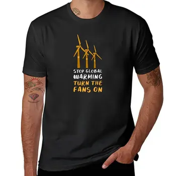 Новая ветряная турбина, возобновляемая энергия, ветроэнергетика, подарочная футболка, новое издание, пустые футболки, мужские графические футболки