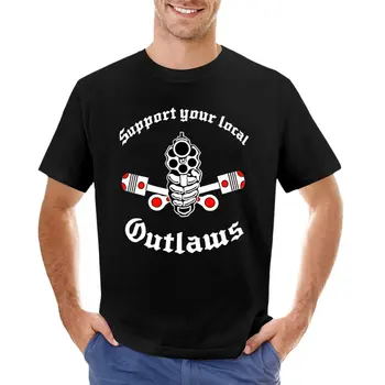 Outlaw mc Support Подарок на День Хэллоуина, День Благодарения, Рождество Классическая футболка футболки на заказ создайте свою собственную мужскую одежду