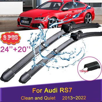 Автомобильные щетки стеклоочистителя для Audi RS7 2013 ~ 2022 2018 2019 2020 2021, Бескаркасные аксессуары для бритья из прочной резины Snow