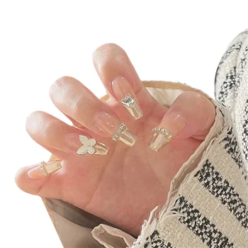 24шт Многоразовые Бабочки Для Ногтей Искусственные Ногти Уникальный Дизайн Нажимные Ногти Для Ногтей DIY Украшения Женщин