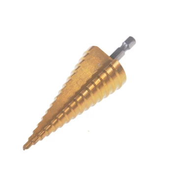 ESPLB 1шт 4-32 мм HSS Титановое Сверло С Шестигранным Хвостовиком Для Сверления Отверстий С Покрытием Ступенчатый Набор Сверл для Сверления Листового Металла