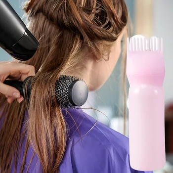 3шт Флакон краски для волос Аппликатор Расческа с градуированной шкалой Салонное окрашивание волос (случайный цвет)
