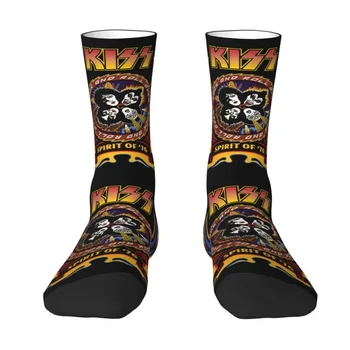 Носки Kiss группы Harajuku Heavy Metal, женские и мужские теплые спортивные носки с 3D-печатью
