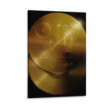 Золотой рекорд Вояджера - варианты A и B, картина на холсте, настенные плакаты, украшения для дома