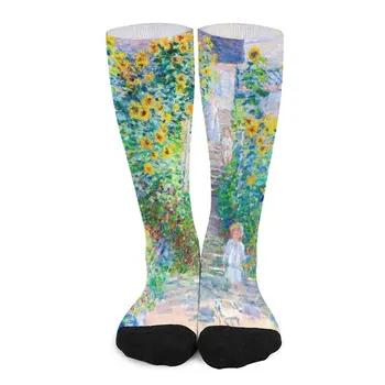 Клод Моне - Сад художника в Ветее Носки Мужские носки смешные забавные носки для мужчин