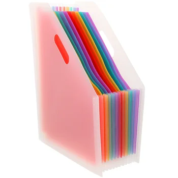 Органайзер для файлов в стиле Аккордеон формата А4, Расширитель для хранения файлов Rainbow Organ, папка для хранения файлов для офиса, Расширяющий школьный зажим