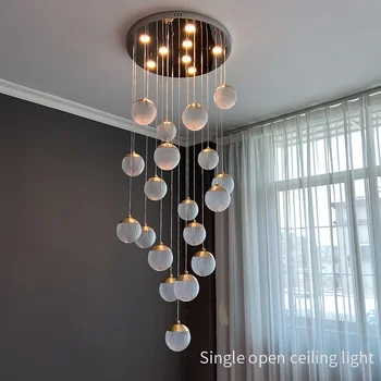 Люстра для лестницы DT креативная скандинавская гостиная современные минималистичные квартирные светильники двухуровневое здание с полыми длинными подвесными светильниками