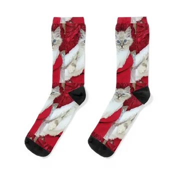 Рождественские носки Ragdoll kitten, баскетбольные носки, забавные подарки, новогодние носки, Противоскользящие футбольные носки, Роскошные Женские Носки, мужские