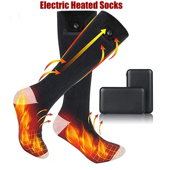 Носки с электрическим подогревом, новое применение температуры для зимнего катания, обогрева и сохранения тепла, носки с подогревом для зарядки через USB