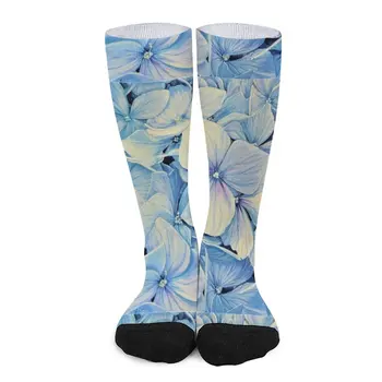Голубая гортензия - С каждым днем Я люблю Тебя все больше - От HSIN LIN Socks носки дизайнерского бренда Lots мужские подарки Sock man