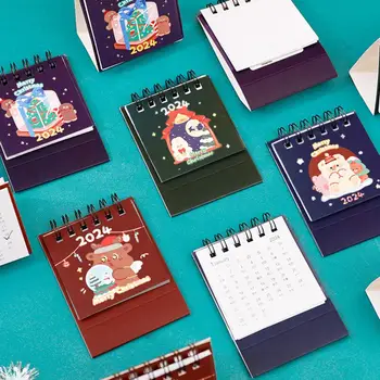 Мини-рождественский календарь с двухпроводным переплетом, Рождественский Мини-настольный календарь с двухпроводным переплетом, переносной