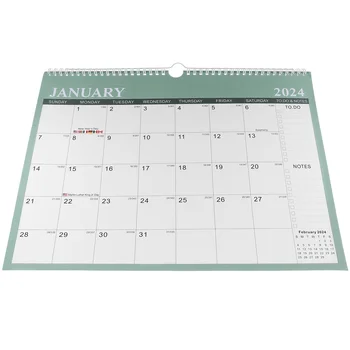 Английский календарь с обратным отсчетом на 2024 год, рабочий стол для ежедневного использования в офисе, домашняя подвесная комната, стена на месяц и год